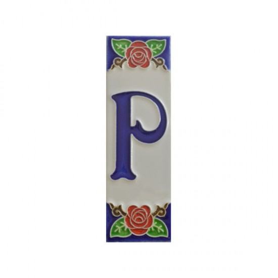 Ceramic letter P