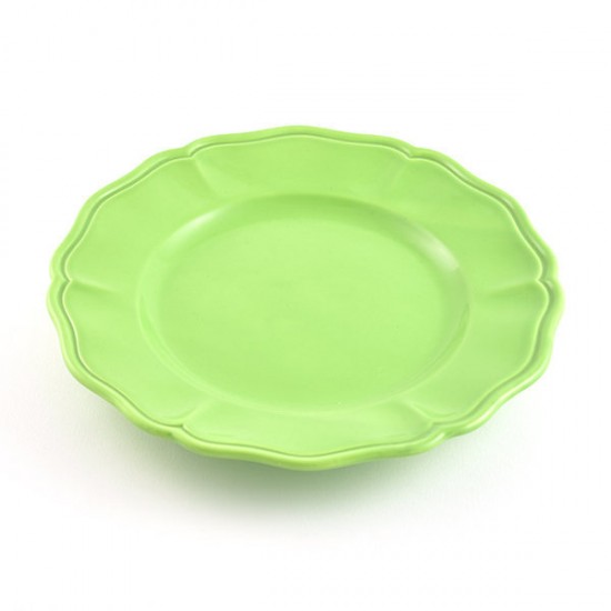 Acid green baccellato flat plate Ø26cm 