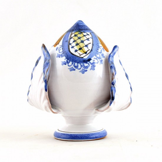 Pigna Pumo 10cm decorata bianco - blu