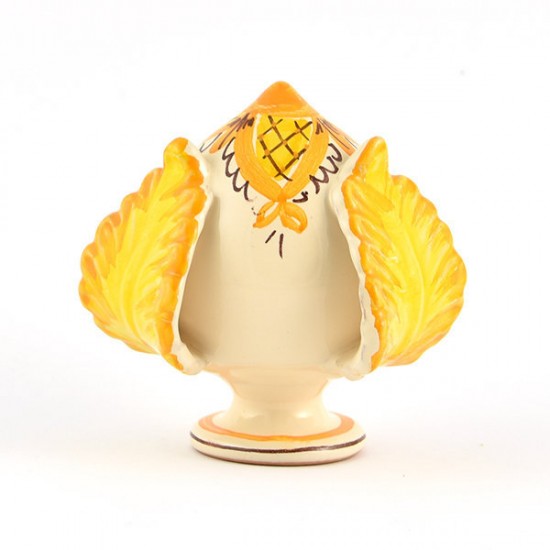 Pigna Pumo 10cm decorata avorio - giallo Martina