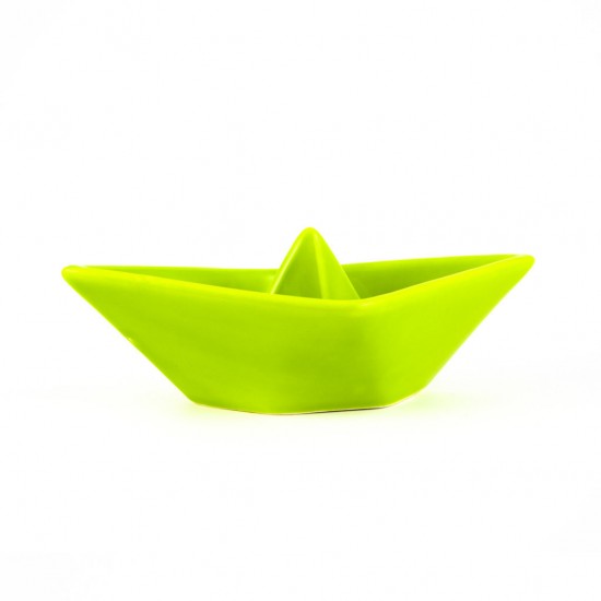 Acid green ceramic boat