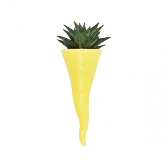 Martina yellow plant holder horn