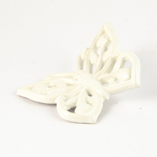 Ostuni white ceramic butterfly