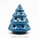 Tree teal blue candle holder