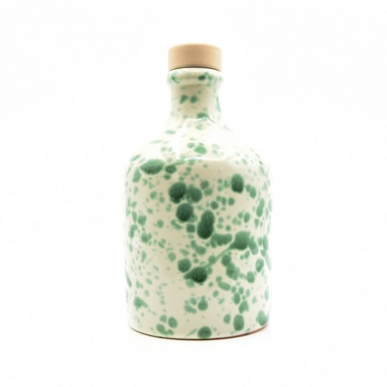 Oliera in ceramica 250ml bottiglia puglia design verde