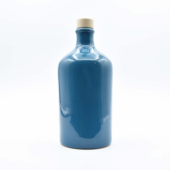 Oliera in ceramica 500ml bottiglia blu ottanio