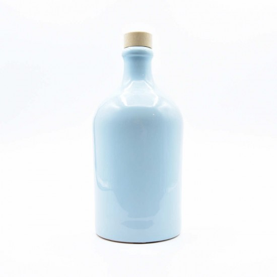 Oliera in ceramica 500ml bottiglia celeste polvere