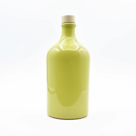 Oliera in ceramica 500ml bottiglia verde acido