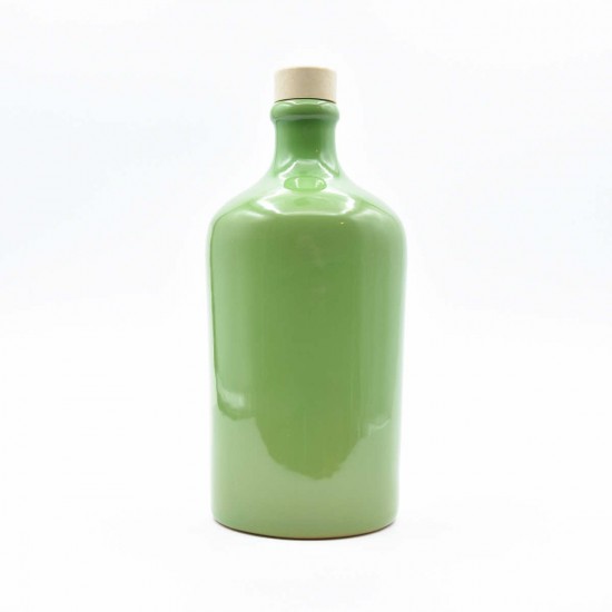 Oliera in ceramica 500ml bottiglia verde oliva