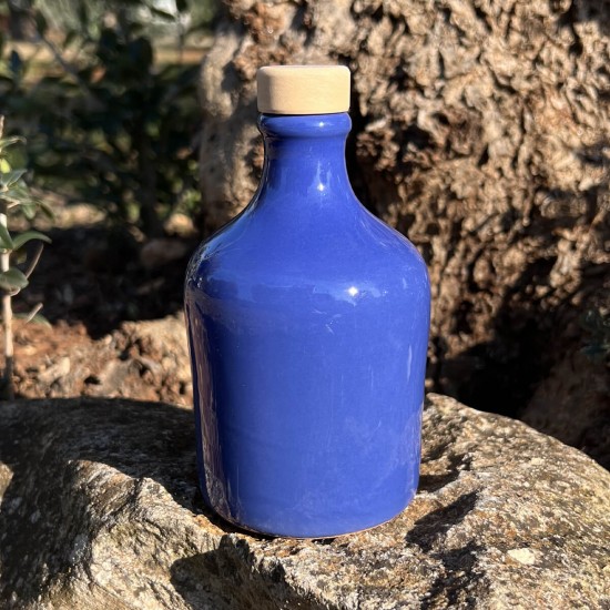 Oliera in ceramica 100ml bottiglia blu Otranto