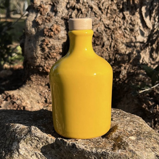 Oliera in ceramica 250ml bottiglia gialla