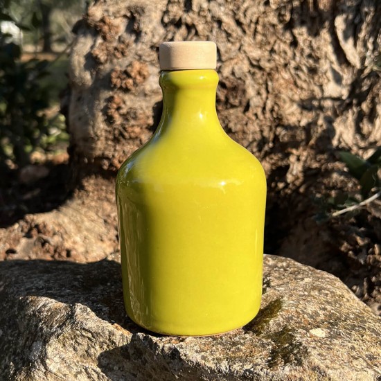 Oliera in ceramica 100ml bottiglia verde acido
