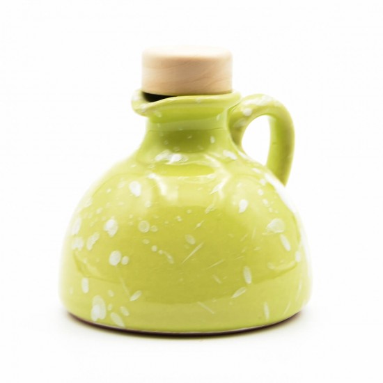 Ceramic oil cruet 100ml green