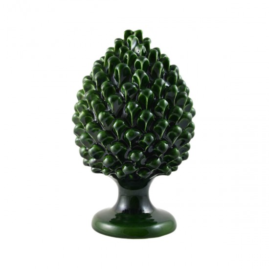 Matera green ceramic pine cone
